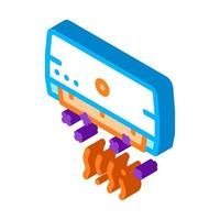 Air Cooling Conditioner isometric icon vector illustration