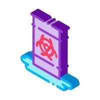 Nuclear Waste Container isometric icon vector illustration