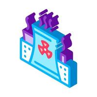 Generating Atomic Plant isometric icon vector illustration