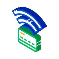 Pay Pass Card Banking Money isometric icon vector illustration