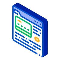 Internet Shopping Payment isometric icon vector illustration