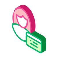 Cosmetic Manager Consultant isometric icon vector illustration