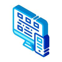 Computer Smartphone System isometric icon vector illustration