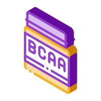 Bcaa Bottle Sport Nutrition isometric icon vector illustration