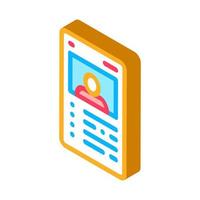 Player Gamer Card isometric icon vector illustration