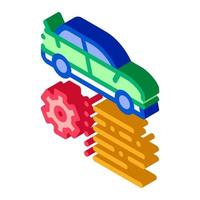 Car Feature Gear isometric icon vector illustration