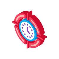 Target Clock Time isometric icon vector illustration