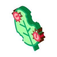 Bugs Eat Leaf isometric icon vector illustration