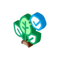 Plant Access Mark isometric icon vector illustration