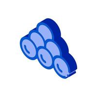 Cannonballs isometric icon vector illustration