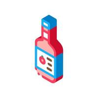 Sauce Bottle isometric icon vector illustration