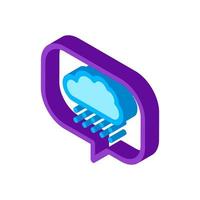 Rain Cloud Frame isometric icon vector illustration