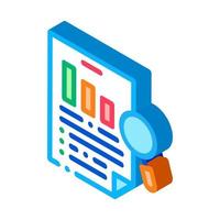 Research Document isometric icon vector illustration