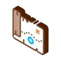 Adventure Map isometric icon vector illustration