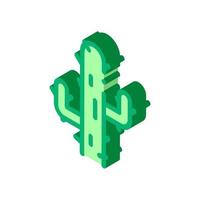Cactus isometric icon vector illustration