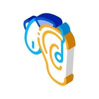 Hearing Aid isometric icon vector illustration