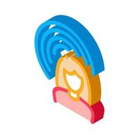 Female Hearing isometric icon vector illustration