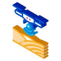 Drone Wi-Fi Signal isometric icon vector illustration