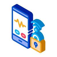 Wi-Fi Defense isometric icon vector illustration