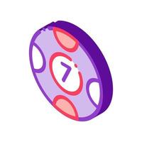 Ball with Number isometric icon vector illustration