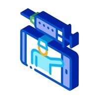 Doctor Syringe isometric icon vector illustration