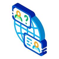 World Aid Forum isometric icon vector illustration