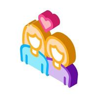 Lesbians Love isometric icon vector illustration