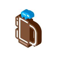 Golf Putters Bag isometric icon vector illustration