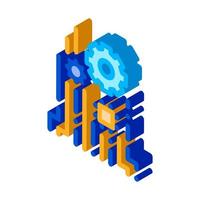 Mechanism Chip isometric icon vector illustration