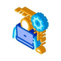 Programmer Work isometric icon vector illustration