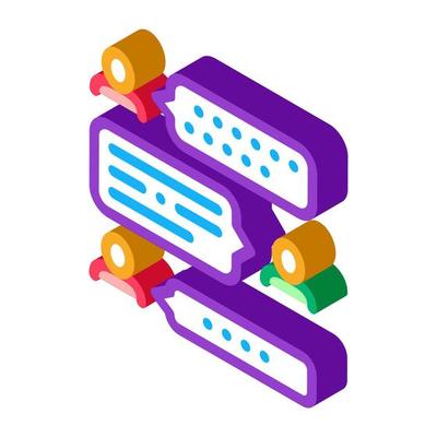 Speech Therapy isometric icon vector illustration