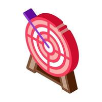 Arrow In Center Of Target isometric icon vector illustration