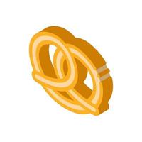 Pie Roll Creamy Tasty Food isometric icon vector illustration