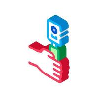 Medical Tool Research Eye isometric icon vector illustration