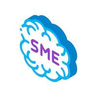 Human Brain Sme Business isometric icon vector illustration