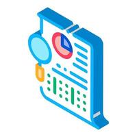 Statistician File Research isometric icon vector illustration