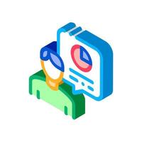 Human Talk About Statistics isometric icon vector illustration