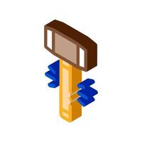 Hammer Tool isometric icon vector illustration