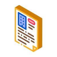 Document Page isometric icon vector illustration