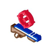 Gun Targeting isometric icon vector illustration