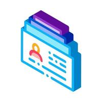 Customer Database isometric icon vector illustration