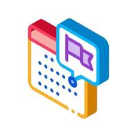 Calendar Date isometric icon vector illustration