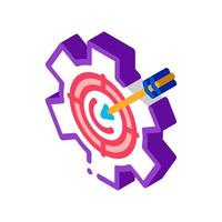 Target Processing isometric icon vector illustration