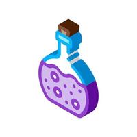 Poison Flask isometric icon vector illustration