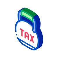 Metal Weight Tax Isometric Icon Vector Illustration