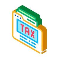 Tax Archive Isometric Icon Vector Illustration