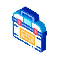 Toolbox Case Isometric Icon Vector Illustration