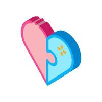 Heart Love Isometric Icon Vector Illustration