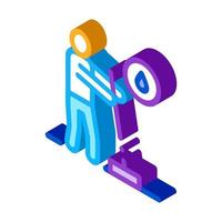 Human Washing Isometric Icon Vector Illustration