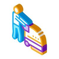 Wash Machine Isometric Icon Vector Illustration